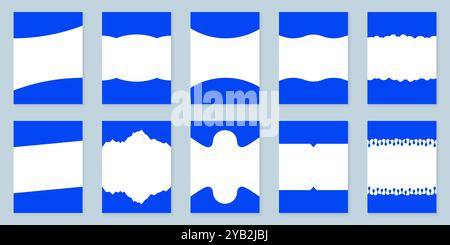 Design Elements for Top and Bottom Web Pages. Abstract Divider Shapes for Websites on White Background. Border, Curved Frame Separators for Poster Stock Vector