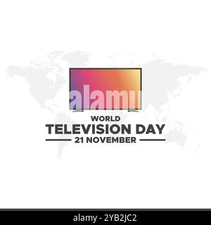 World Television Day on November 21, World Television Day illustration. Suitable for greeting card, poster and banner. Stock Vector