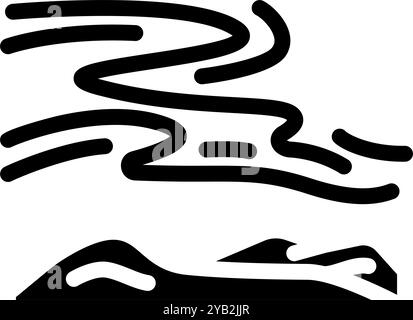 aurora borealis natural phenomena glyph icon vector. aurora borealis ...
