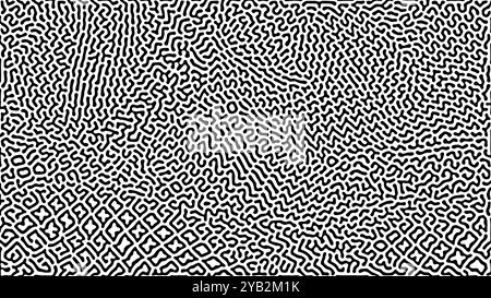Dense black and white abstract pattern with small lines Stock Vector