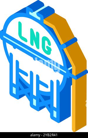 liquefied natural gas lng isometric icon vector illustration Stock Vector