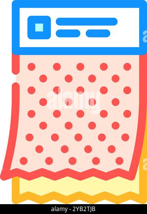 fabric swatches dressmaking fashion color icon vector illustration ...