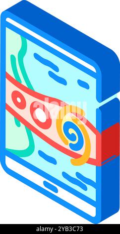 path map hurricane disaster color icon vector illustration Stock Vector ...