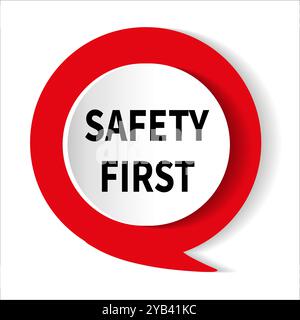 Safety symbols and first signs, work safety, caution work hazards, danger surveillance, zero accident, vector icon illustration Stock Vector