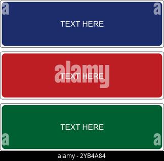 Editable colored signs on a white background Stock Vector