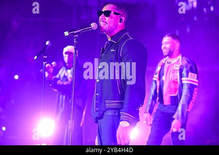 Dallas, USA. 11th Oct, 2024. Tyrese, Ginuwine, Tank (T.G.T.) performs during R&B Forever Tour at American Airline Center on October 11th 2024 in Dallas TX. (Photo by Yolanda Smith/Sipa USA) Credit: Sipa USA/Alamy Live News Stock Photo