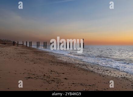 Another sunset view from Gunton Warren Beach Stock Photo