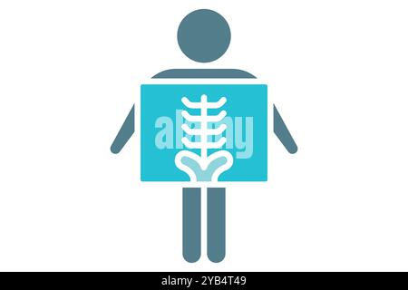 X Ray icon. solid icon style. icon related to medical. health elements vector illustration Stock Vector