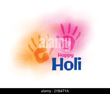 watercolor hands splash for holi festival Stock Vector