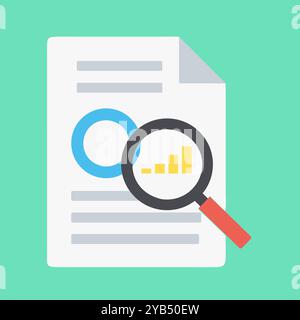 Audit Icon vector art image. Stock Vector