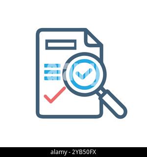 Audit Icon vector art image. Stock Vector