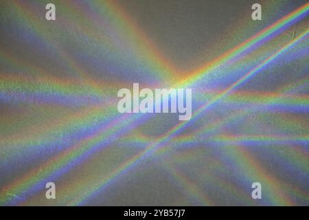 Abstract rainbow rays of light on a surface, Copenhagen, Denmark, Europe Stock Photo