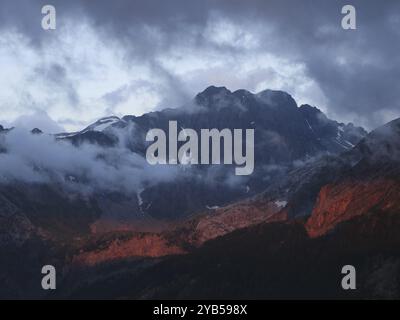 Mount Arpelistock on a cloudy summer evening Stock Photo