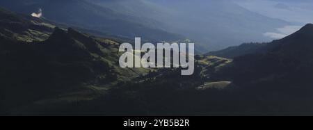 Green hills in Lucerne Canton Stock Photo