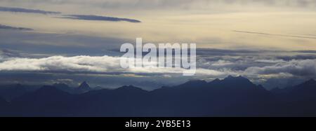 Summer scene seen from Brienzer Rothorn Stock Photo