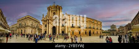 Ortigia at evening dusk Stock Photo