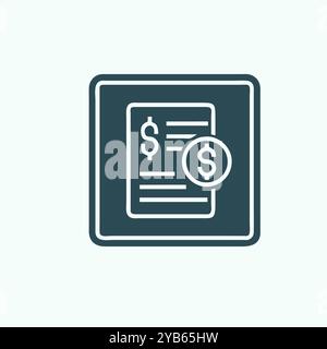 Balance Sheet icon vector art image. Stock Vector
