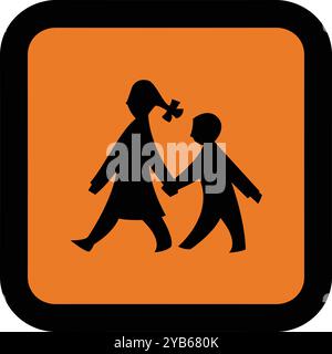 School bus sign - schoolchildren transportation (Germany) (also used in Austria), Additional auxiliary signs, Further signs, Retired signs, Road signs Stock Vector