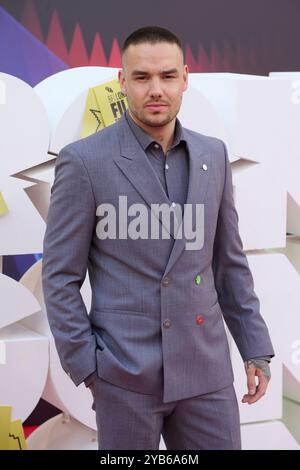 Liam Payne pictured attending the World Premiere of Ron’s Gone Wrong during 65th BFI London Film  Festival held at the Southbank Centre, Royal Festival Hall, London Stock Photo