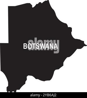 botswana map icon vector illustration design Stock Vector