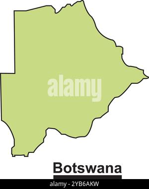 botswana map icon vector illustration design Stock Vector
