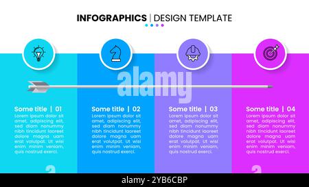 Four Arrow Diagram Slide Template Stock Vector Image & Art - Alamy