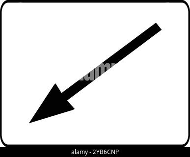 Only for lane, on the left side of median, Additional auxiliary signs, Further signs, Retired signs, Road signs in Austria (German: Straßenverkehrsord Stock Vector