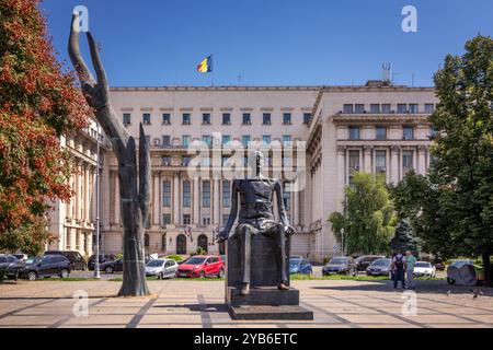 The front view of the Ministry of Internal Affairs, Bucharest, Romania Stock Photo