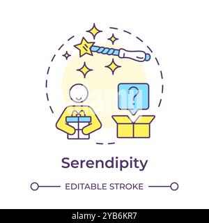 Serendipity multi color concept icon Stock Vector