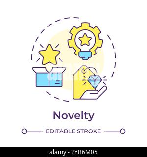 Novelty multi color concept icon Stock Vector