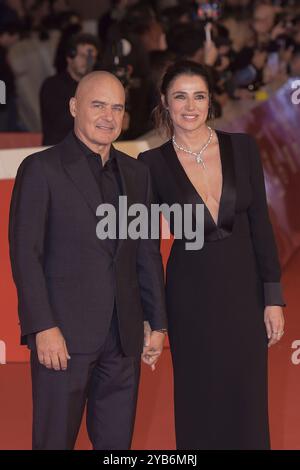 Italy, Rome, October 16th, 2024 - Rome 19th Film Festival Pictured: Luca Zingaretti and wife Luisa Ranieri attend the opening red carpet of the 19th edition of the Rome Film Festival    Photo © Fabio Mazzarella/Sintesi/Alamy Live News Stock Photo