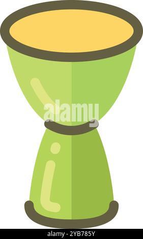 Goblet drum color icon. Rhythm music instrument Stock Vector