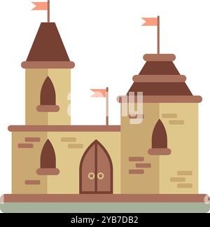Old fortress towers icon, flat style Stock Vector Image & Art - Alamy