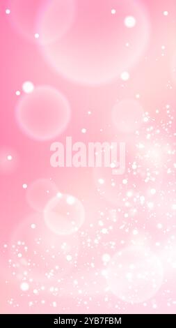 Pink stories subtle template. Sparkling anime y2k background. Stock vector illustration in cartoon realistic style. Stock Vector