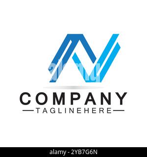 Letter N logo icon design template elements Stock Vector