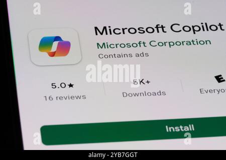 Microsoft Copilot app icon. Copilot AI chatbot application logo Stock Photo