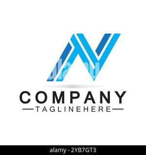 Letter N logo icon design template elements Stock Vector