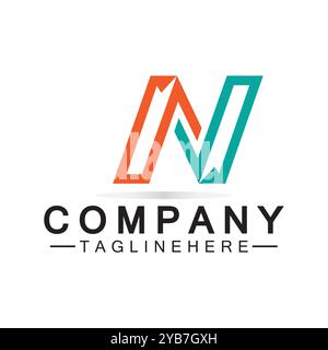 Letter N logo icon design template elements Stock Vector