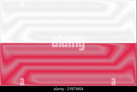 Poland Independence Day November 11.  Poland Constitution Day May 3. Scribble style Poland flag vector background. Poster, card, banner. Stock Vector