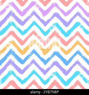 Vector chevron pattern. Brush background Stock Vector