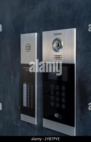 modern tactile digital screen intercom Stock Photo