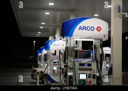 Merced,California,USA-June 10th 2024: ARCO (Atlantic Richfield Company) gas station Stock Photo