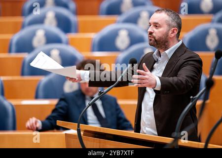 Den Haag, Netherlands. 15th Oct, 2024. DEN HAAG, NETHERLANDS - OCTOBER 15: Jimmy Dijk (SP) during the Plenary Debate at the Tweede Kamer on October 15, 2024 in Den Haag, Netherlands (Photo by John Beckmann/Orange Pictures) Credit: Orange Pics BV/Alamy Live News Stock Photo