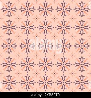 Geometric Flowers Pattern Vector. Talavera Pattern. Tile Seamless Pattern Stock Vector