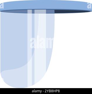 Transparent medical face shield protecting from virus and bacteria Stock Vector