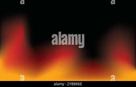 Soft blurred image of flames, perfect for adding subtle fiery tones to designs, banners, or backgrounds evoking warmth, intensity, and energy. Stock Vector