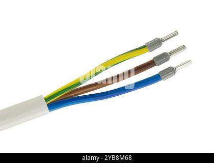 Close Up of Electrical Wires with Terminals Stock Photo