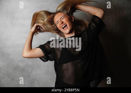 Model shoot with dancers in the studio Stock Photo