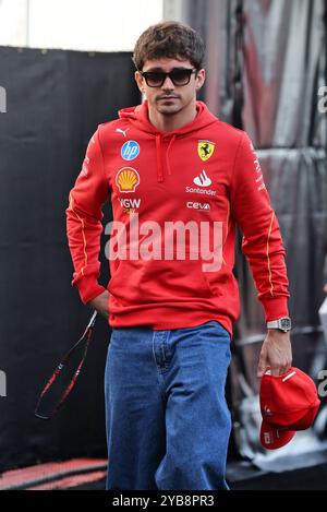 Austin, USA. 17th Oct, 2024. Charles Leclerc (MON) Ferrari. Formula 1 World Championship, Rd 19, United States Grand Prix, Thursday 17th October 2024. Circuit of the Americas, Austin, Texas, USA. Credit: James Moy/Alamy Live News Stock Photo