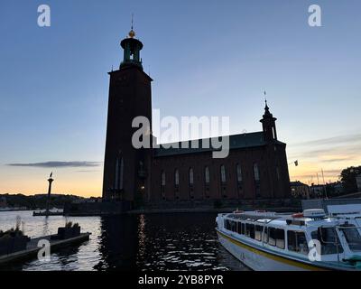 Stockholm, Sweden. 06th Oct, 2024. View of Stockholms stadshus, the city hall of the Swedish capital. This is where the banquet for the majority of Nobel Prize winners takes place every year. Credit: Steffen Trumpf/dpa/Alamy Live News Stock Photo